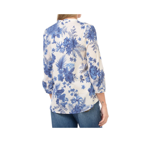 Emme Marella Camicia casual Camicia Donna 3/4 con fiori 42 - Francavilla Moda